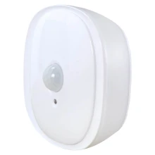 Veilleuse LED VADAE à piles – 0,5W blanc chaud 3000K, détecteur de mouvement portée 4m, crépusculaire, adhésif aimanté (int)