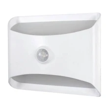 Veilleuse LED CASAN à piles non fournies – 0,5W blanc chaud 3000K – Détecteur portée 3m, crépusculaire, adhésif aimanté (int)