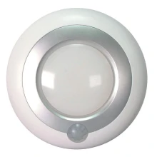 Spot LED BONNA 1W 90lm blanc chaud 3000K, détecteur de mouvement, crépusculaire, piles non fournies – Blanc (placard, dressing)