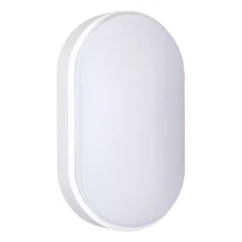 Hublot LED ovale ALUDRA – 12W 1200lm couleurs de lumière réglable 3000/4000/6500K haut.21cm – IP65 Blanc (extérieur/intérieur)