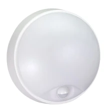 Hublot LED rond VELA avec détecteur de mouvement 12W 1200lm lumière réglable 3000/4000/6500K ø21,4cm – IP65 Blanc (extérieur)