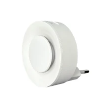 Veilleuse LED OSTIA à brancher – 0,35W blanc chaud 2700K – Détecteur de mouvement crépusculaire – Inter 3 positions (intérieur)
