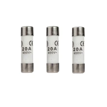 Lot de 3 fusibles céramique 8,5x31,5 mm 20A 400V (anciennes installations électriques)