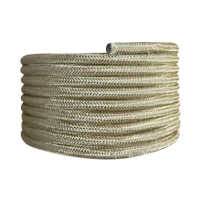 Câble électrique tissu rond long. 3m ø 6,2mm – H03VV-F 2x0,75mm2 – Doré (luminaire)