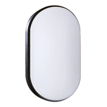 Hublot LED ovale ALUDRA – 12W 1200lm couleurs de lumière réglable 3000/4000/6500K haut.21cm – IP65 Noir (extérieur/intérieur)