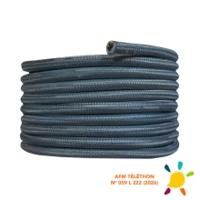 Câble électrique tissu rond long. 3m ø 6,2mm – H03VV-F 2x0,75mm2 – Bleu indigo (luminaire)