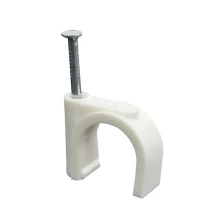 Lot de 10 attaches-câbles à clouer ø 20mm – Blanc (fixation murale)