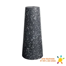 Kit cache-douille béton + douille E27 – 4A 250V – Noir & blanc (suspension)