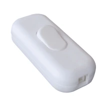 Interrupteur à main unipolaire à bascule pour câble 2x0,75mm2 – Blanc (luminaire)