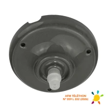Pavillon cache-fils ø 105mm avec serre-câble plastique, passage de câble ø 7mm – Céramique gris (plafond)
