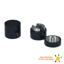 Lot de 2 passe-câbles ø 20mm haut. 18mm – Pour câble ø 6,2mm maxi – Aluminium noir (luminaire suspendu)