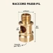 Raccord passe-fil mâle/femelle pas 10x1 ø 15mm haut. 27mm – passage de câble ø 7mm – Laiton (montage luminaire) (miniature n°5)