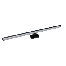 Réglette LED MASSILIA – 12W 1350lm blanc neutre 4000K 60cm – IP44 Noir (salle de bain au dessus du miroir)
