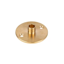 Raccord à plaque mâle pas 10x1 ø 40mm haut. 10mm – passage de câble ø 7mm – Laiton (montage luminaire)