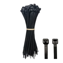 Lot de 100 colliers de câblage denture intérieure – 150x3,6mm – Noir (intérieur ou extérieur)