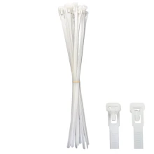 Lot de 20 colliers de câblage réutilisables denture intérieure – 300x7,6mm – Blanc (intérieur ou extérieur)