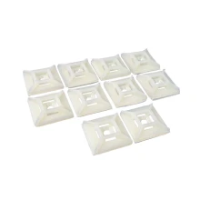 Lot de 10 embases adhésives blanches pour colliers de câblage larg.7,6mm max