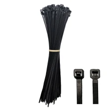 Lot de 100 colliers de câblage denture intérieure – 250x4,8mm – Noir (intérieur ou extérieur)