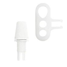 Serre-câble et chape de suspension pas mâle 10x1, pour câble ø 7mm – Plastique blanc (luminaire suspendu)