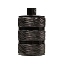 Kit cache-douille métal 3 bandes + douille E27 – 4A 250V – Noir perle (suspension)