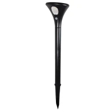 Borne solaire LED BORNEO à piquer détecteur de mouvement 6500K hauteur 573 mm noir (extérieur)