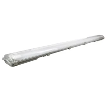Réglette LED ARELATE 2x18W 4000K 3800 lm IP65 tube LED remplaçable vasque polycarbonate (garage cave abri de jardin)