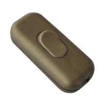 Interrupteur pour câble à bascule unipolaire – Doré (câble plat)