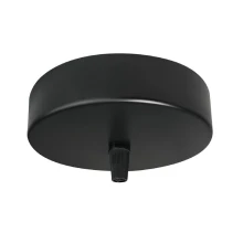 Pavillon cache-fils cylindrique 100 mm – Passage de câble ø6 mm et serre-câble fourni – Métal noir mat (plafond)