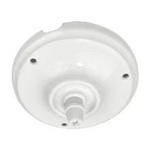 Pavillon cache-fils de plafond – Diamètre 105 mm passage câble Ø6 mm serre-câble – Céramique blanche (suspension)