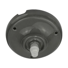 Pavillon de plafond cache-fils – Ø 105 mm avec serre-câble – Céramique grise (pour suspension)