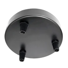 Pavillon plafond rond 3 sorties câble D120 mm – Métal titane (luminaire multi-descente)