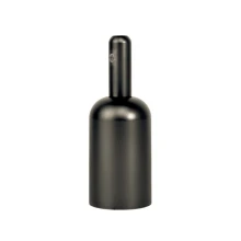 Kit douille E27 avec cache-douille cylindrique rond en métal titane brossé (modification réparation création luminaire)