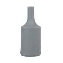 Kit douille E27 avec cache-douille – Silicone gris (modification, réparation ou création de luminaires)