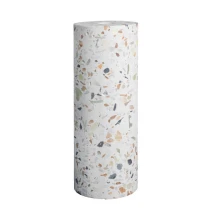 Kit douille E27 avec cache-douille haut 140 mm – Béton terrazzo blanc (création et réparation de luminaires)