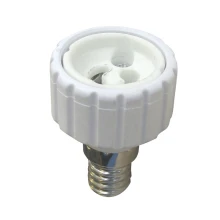Adaptateur de douille E14 vers GU10 60W max – Plastique blanc (modification de luminaire)