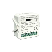 Module volet roulant connecté Wi-Fi Tuya compatible Google Home Alexa – Plastique blanc (commande à distance)