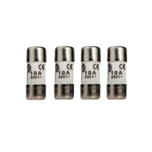 Lot de 4 fusibles céramique 8,5x23 mm 10A 230V (anciennes installations électriques)