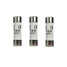 Lot de 3 fusibles céramique 8,5x31,5 mm 10A 400V (anciennes installations électriques)