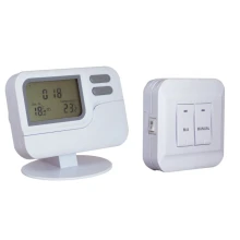 Thermostat d’ambiance digital programmable sans fil 42 programmes 230V 1380W max – Plastique blanc (chauffage gaz ou fioul)