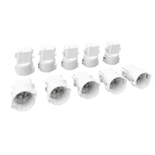 Lot de 10 douilles de chantier B22 à connexion rapide par clip – Plastique blanc (test d’installation provisoire)