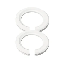 Lot de 2 bagues de réduction d’abat-jour E27 vers E14 ou B22 – Plastique blanc (modification luminaire)