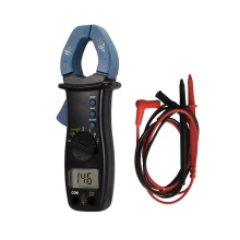 Multimètre à pince digitale 5 fonctions 600V 600A CAT III – Plastique noir (mesure électrique)