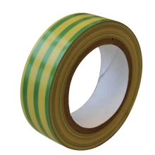 Ruban adhésif isolant électrique – 10 m ignifugé classe A – PVC vert/jaune (repérage câbles)