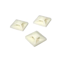 Embases adhésives pour colliers de câblage – Lot de 10 (supports difficiles à percer)