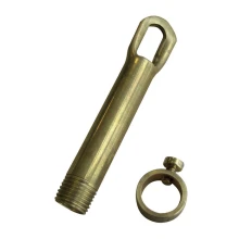 Tube de suspension 7 cm filetage mâle 10x1 avec bague coulissante et vis d'arrêt – Laiton (luminaire)