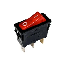 Mini interrupteur à bascule unipolaire lumineux à encastrer 15A 250V – Noir (luminaires)