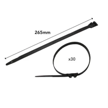 Colliers d'installation 265 x 9 mm denture extérieure antiglisse lot de 30 – Noir (intérieur ou extérieur)