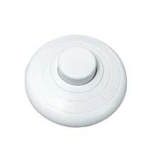 Interrupteur à pied rond 2A 250V classe II pour câble plat 2x0,75mm² – Blanc (luminaire)