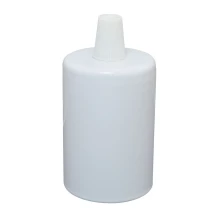 Kit cache-douille cylindrique avec douille E27 – Métal blanc (modification, réparation ou création de luminaires)
