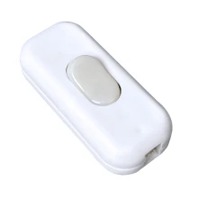 Interrupteur à main bipolaire à bascule – Bouton luminescent – Pour câble 2x0,75 mm² – Blanc (luminaire)